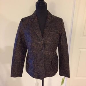 CHI by Falchi Brown & Black Texture Blazer Jacket